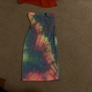 Tie Dye Tube Top Dress